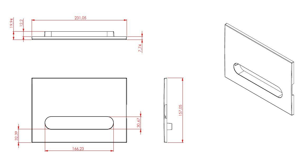 Клавиша смыва Allen Brau Project Color 9.2PR01.GD золотой