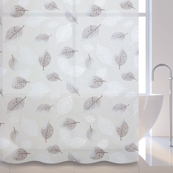 Штора для ванной комнаты Savol S-8PEVA08, листья