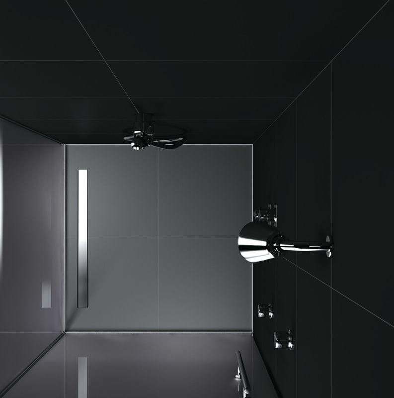 Душевой лоток Berges Wasserhaus B1 Keramik 800 091119 с решеткой Хром