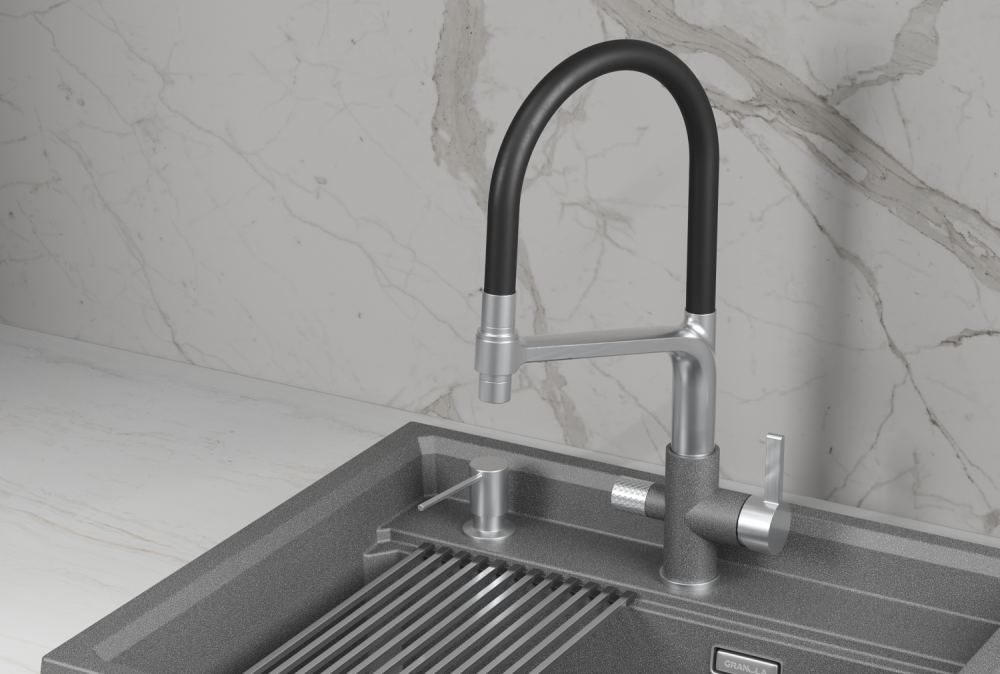 Смеситель для кухни GRANULA (5083, ГРАФИТ), артикул 5083, ГРАФИТ