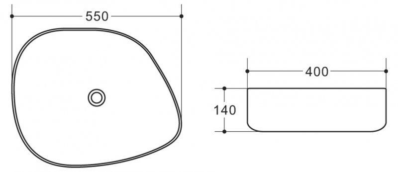 Накладная раковина BelBagno BB1435 Накладная раковина BelBagno BB1435
