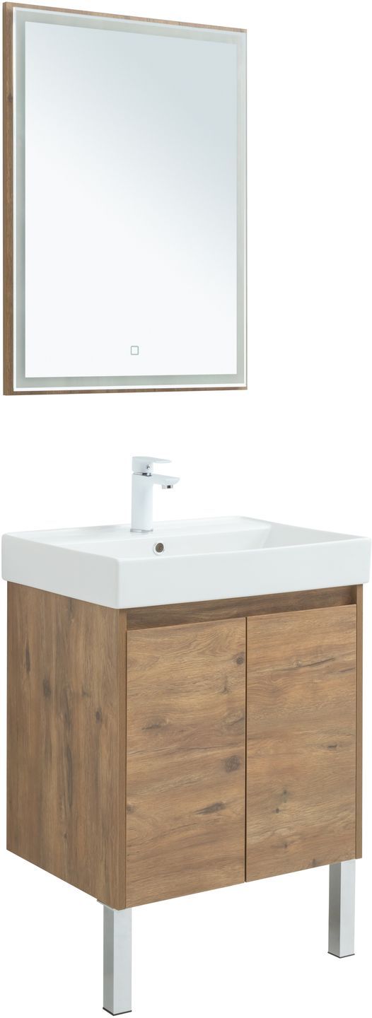 Мебель для ванной Aquanet Nova Lite 60 дуб рустикальный (2 дверцы) Мебель для ванной Aquanet Nova Lite 60 дуб рустикальный (2 дверцы)