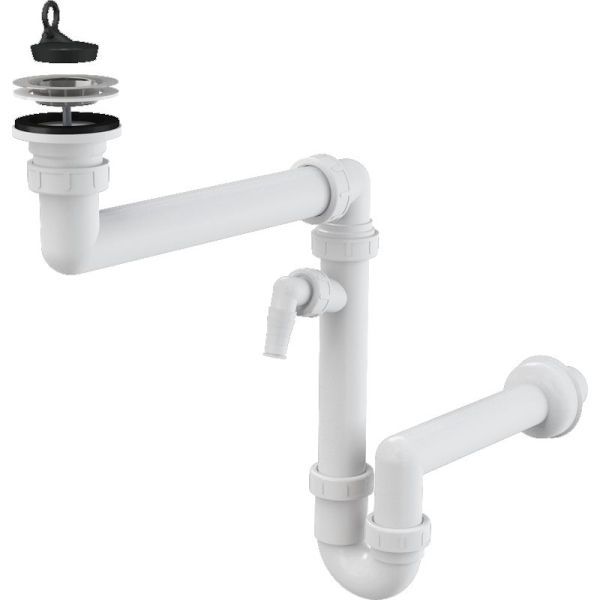 Сифон для кухонной мойки Alcaplast A870P-DN40 Белый