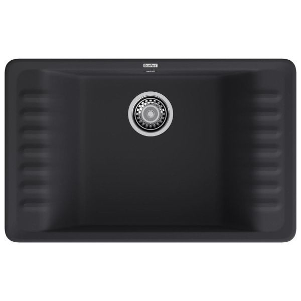 Кухонная мойка GranFest QUARZ 71, черный