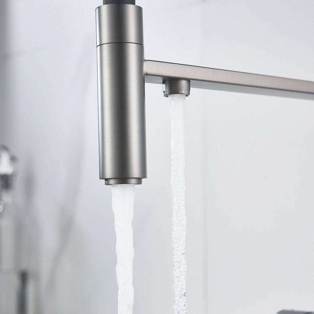 Смеситель для кухни с гибким изливом и подключением фильтра Maretti Calabria CA31RGF11, оружейная сталь, артикул CA31RGF11