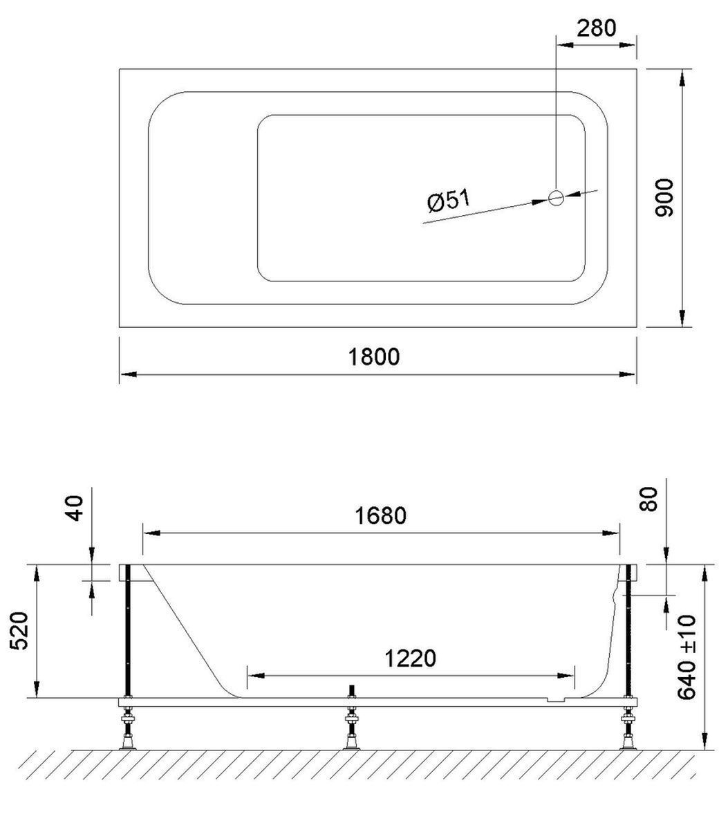 Акриловая ванна Royal Bath ACCORD RB627100 180х90х64