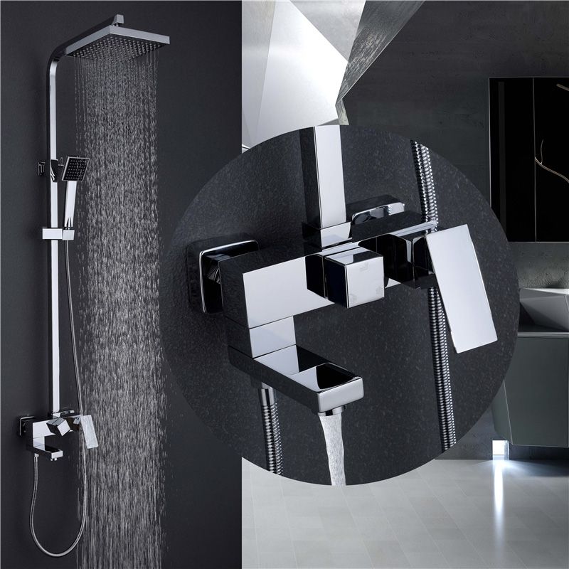Душевая стойка ABBER Daheim AF8216 с изливом, хром Душевая стойка ABBER Daheim AF8216 с изливом, хром