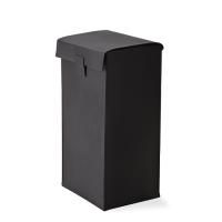 Корзина для белья, Decor Walther, NAPPA WB, с крышкой, ширина, мм-370, глубина, мм-300, высота, мм-660, тип установки-напольный, материал-натуральная кожа, цвет-черно-коричневый