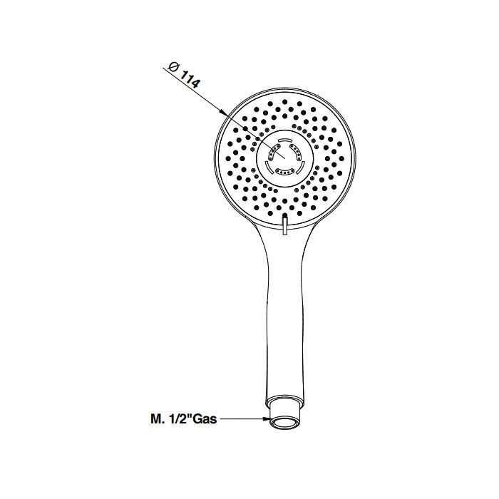 Bongio Душевая лейка d 100мм, 3 режима, цвет золото
