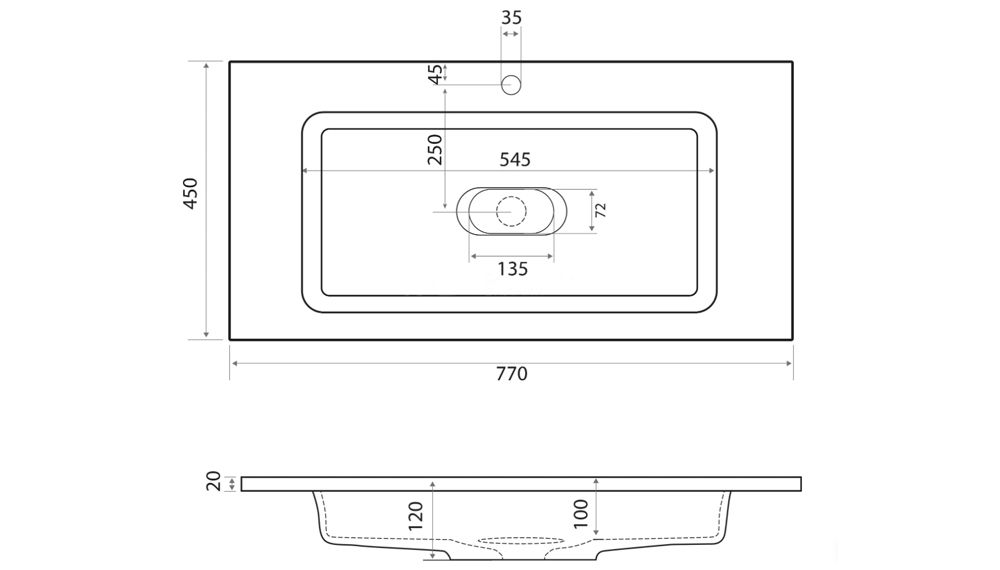 Раковина VIGO Modul 80 (Madera) (4627173210430), артикул 4627173210430