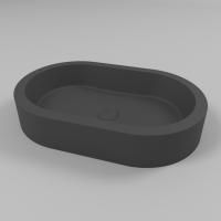 Умывальник WHITECROSS Malachite A 55x35 (черный мат) иск. камень