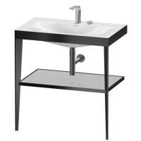 Duravit XViu Консоль напольная, 850x800x480мм с полкой, с раковиной без перелива, 2 отв., цвет: black matt/crome Duravit XViu Консоль напольная, 850x800x480мм с полкой, с раковиной без перелива, 2 отв., цвет: black matt/crome