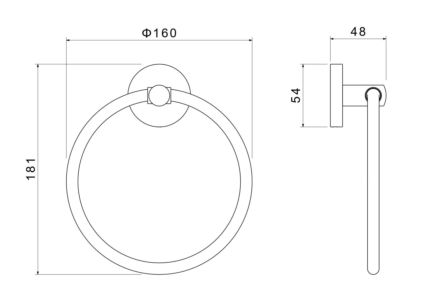 Полотенцедержатель кольцо AQUATEK AQ4212CR ОБЕРОН Полотенцедержатель кольцо AQUATEK AQ4212CR ОБЕРОН