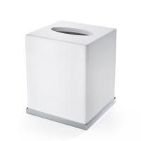 3SC Mood Deluxe White Контейнер для бумажных салфеток, 12х12х14 см, квадратный, настольный, цвет: белый матовый/хром 3SC Mood Deluxe White Контейнер для бумажных салфеток, 12х12х14 см, квадратный, настольный, цвет: белый матовый/хром