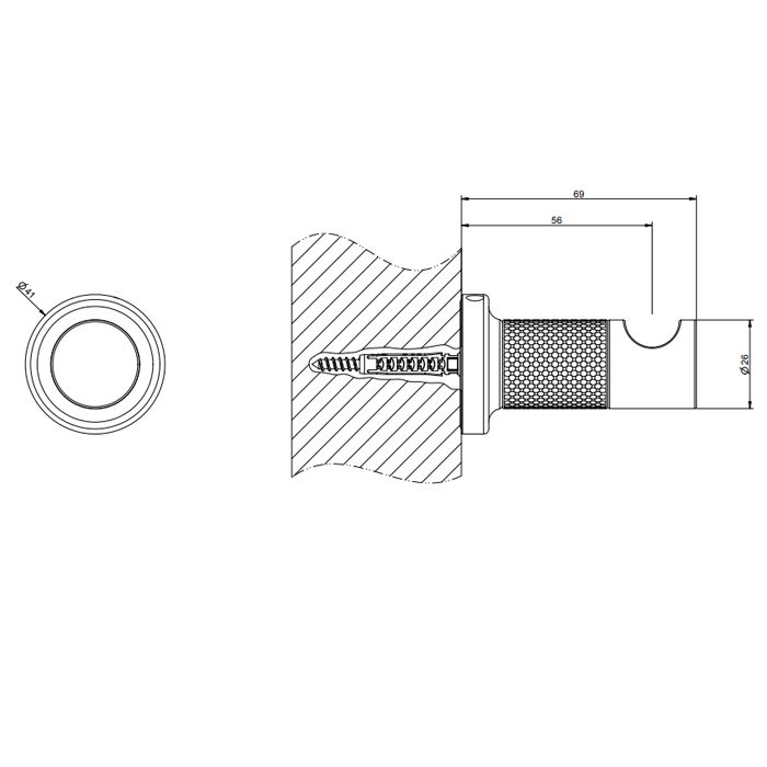 GESSI INCISO Крючок настенный, цвет: finox GESSI INCISO Крючок настенный, цвет: finox