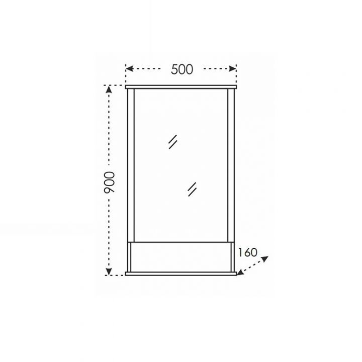 Зеркальный шкаф Санта Вегас 50 см 700177
