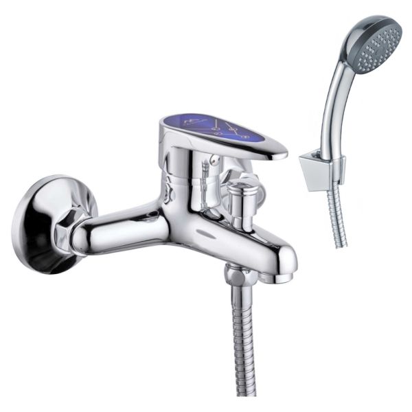 Смеситель для ванны FASHUN A3050BLUE, хром/синий