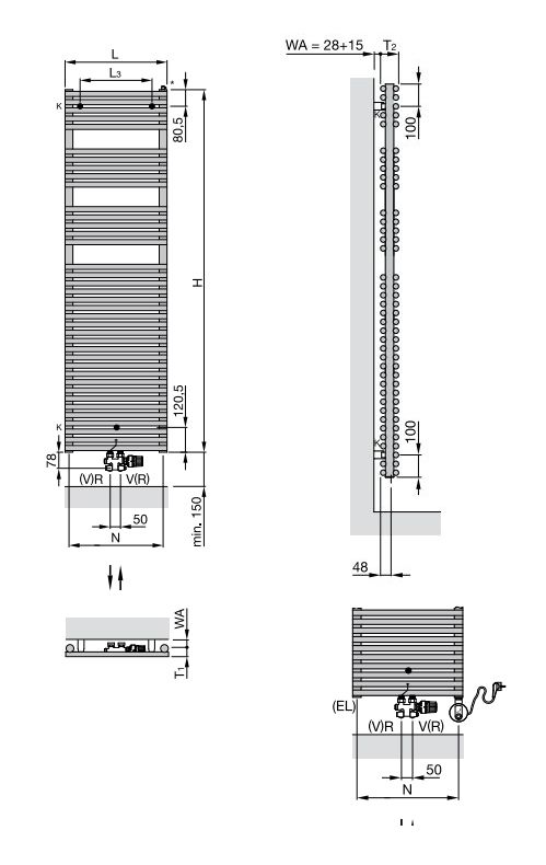 Водяной полотенцесушитель Zehnder Forma Spa LFD-120-060-05 Белый Водяной полотенцесушитель Zehnder Forma Spa LFD-120-060-05 Белый