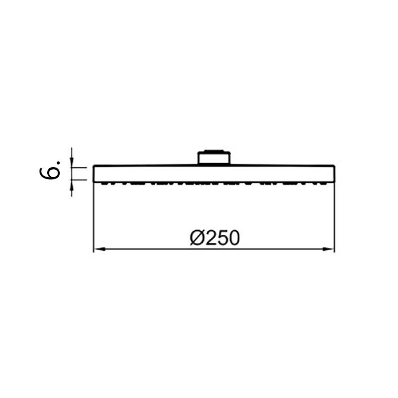 Верхний душ Webert AC1011015BRASS, хром