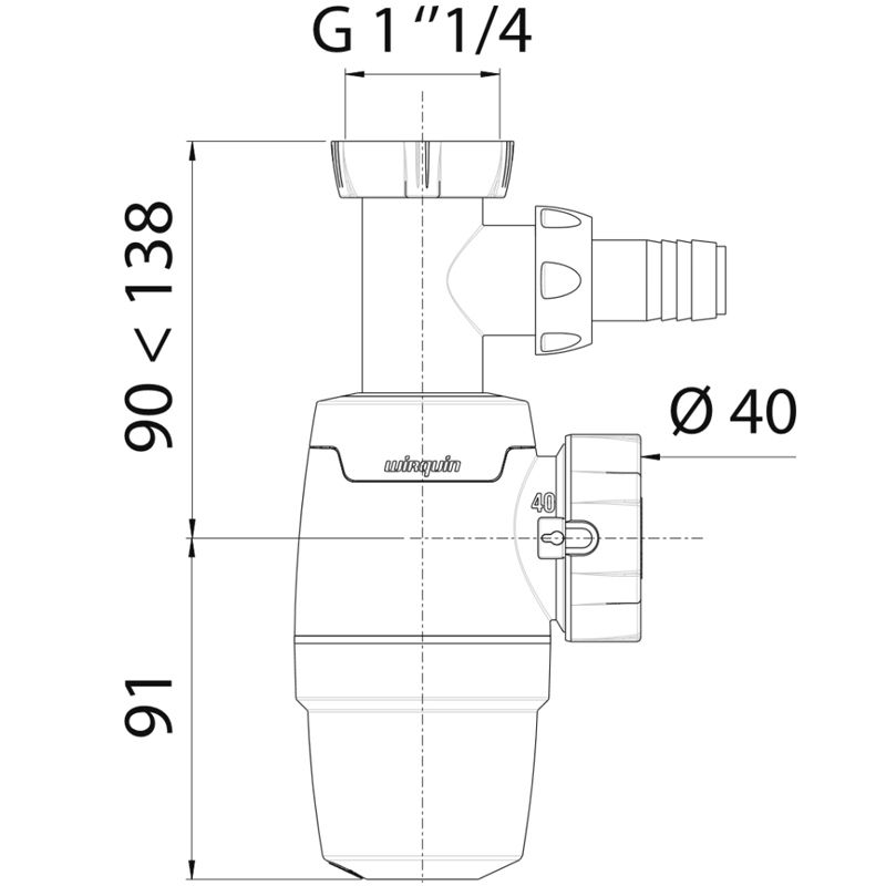Сифон для раковины Wirquin Neo 30987070 Белый