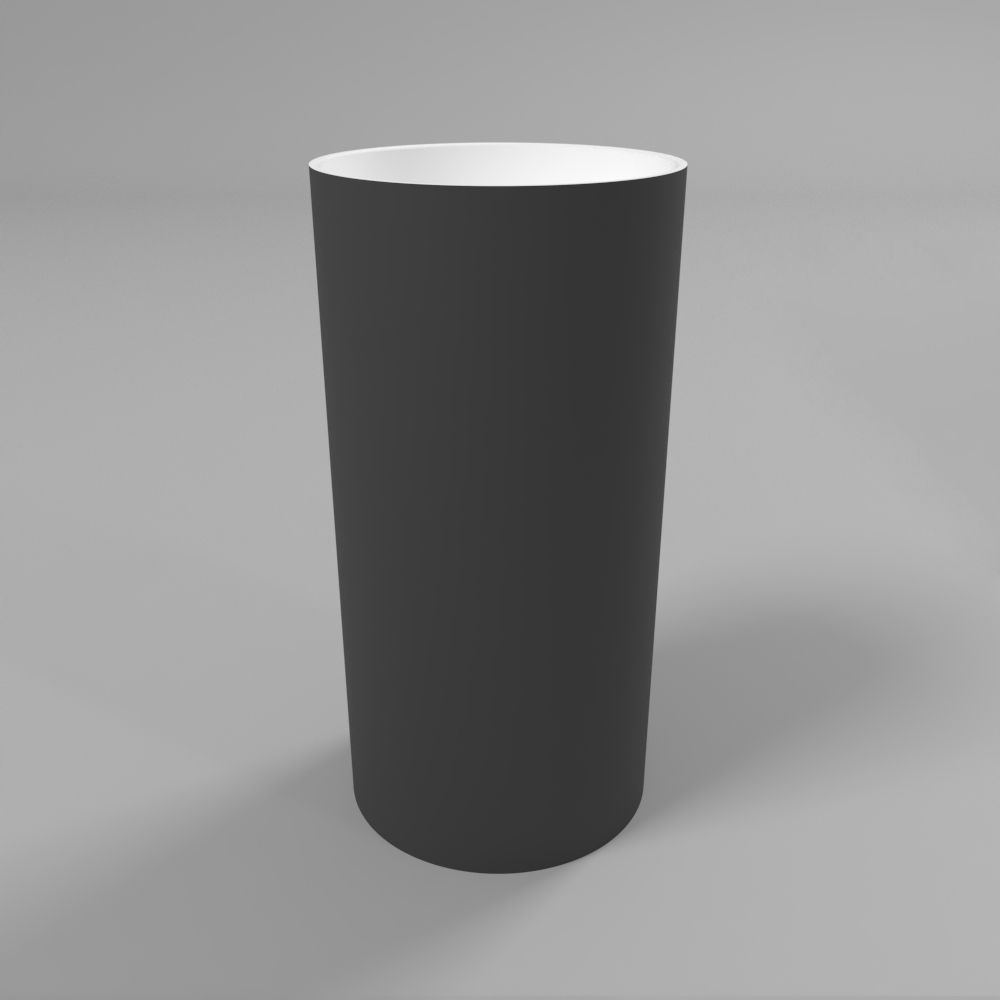 Умывальник WHITECROSS Altar D=43 (черный/белый мат) иск. камень