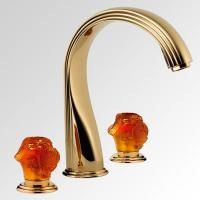 THG SUN DRAGON Смеситель на борт ванны, на 3 отверстия, без ручного душа, цвет полированное золото