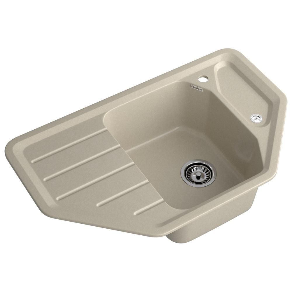 Кухонная мойка GranFest CORNER 800E, топаз, артикул C-800E топаз