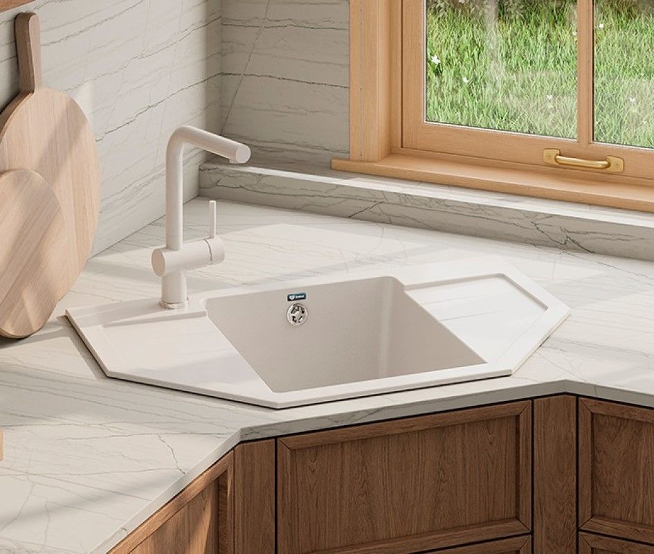 Кухонная мойка Ulgran U-609-331, белый, артикул U-609-331