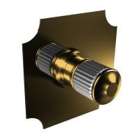 BONGIO CRISTALLO Смеситель для душа встроенный, прогрессивный, ручки стекло белое, внешняя часть, цвет золото