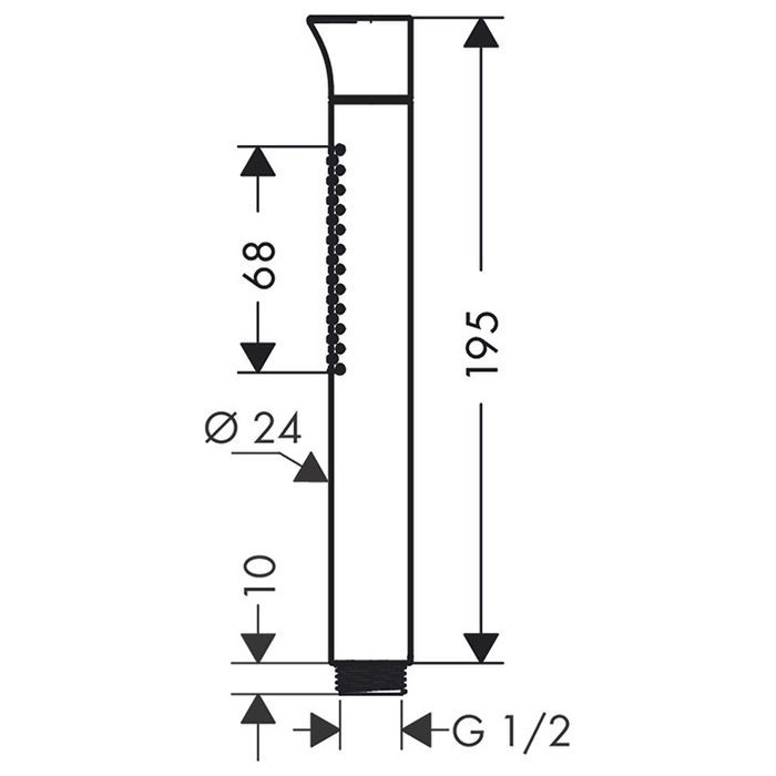 AX Starck Organic Ручной душ 2jet, ½’, цвет: хром