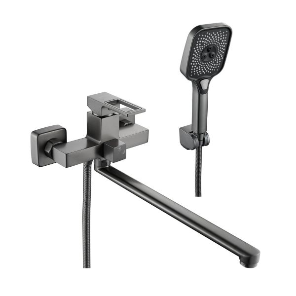 Смеситель для ванны Raffine F2296T, оружейная сталь