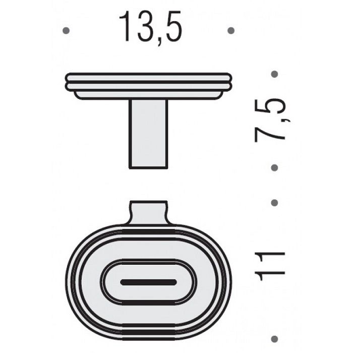 Colombo Luna Мыльница подвесная, цвет: хром/матовое стекло Colombo Luna Мыльница подвесная, цвет: хром/матовое стекло