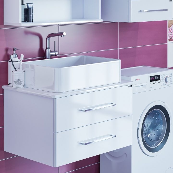 Тумба под раковину СаНта Вегас 70 226014л подвесная, цвет белый (ум. Гамма 56)