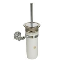 DUBAI / FORTUNA Ершик настенный, керамика белая/swarovski/дек.платина/хром