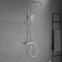 душевые стойки Vincea Душевая стойка Next VSFS-1N0TCH термостатическая без излива, 25см верх душ, хром,