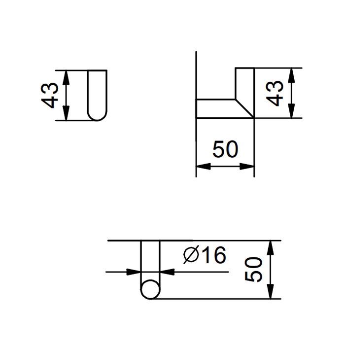 Fantini Young Крючок , цвет: хром