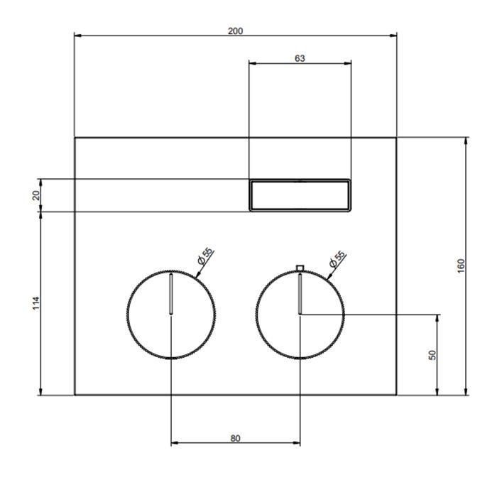 Gessi Hi-Fi Термостат для душа, 1 источник (внешняя часть), цвет: Black Metal PVD