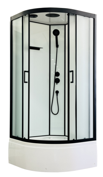 Душевая кабина Royal Bath FATO RB 100CK-М-BL (рифленое)