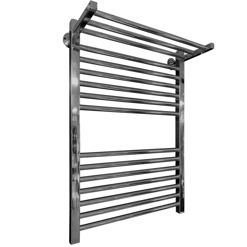 Электрический полотенцесушитель Ника Modern ЛМ 3 80x50 масляный с полкой Хром 16 перекладин