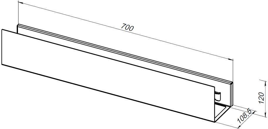Полка Aquanet Магнум Н 70x12 белая матовая, с крючками Полка Aquanet Магнум Н 70x12 белая матовая, с крючками