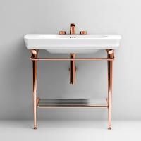Artceram CIVITAS Металическая структура Quadra 70х40хh80,5см для раковины 90, полка сетка, цвет: розовое золото Artceram CIVITAS Металическая структура Quadra 70х40хh80,5см для раковины 90, полка сетка, цвет: розовое золото