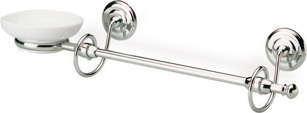 Stil Haus Idra, полотенцедержатель + керамическая мыльница, цвет бронза - белая керамика