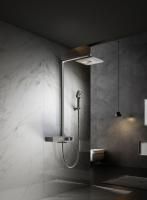 душевые стойки Vincea Душевая стойка Inspire VSFS-3I13TGM термостатическая с изливом, вороненая сталь,