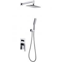 Смеситель встроенный + верхний душ + ручной душ ХРОМ