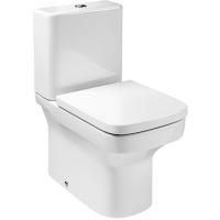 Унитаз с бачком напольный Roca Dama-N Compact 34278W000+341782000 (с сиденьем, микролифт) с горизонтальным выпуском