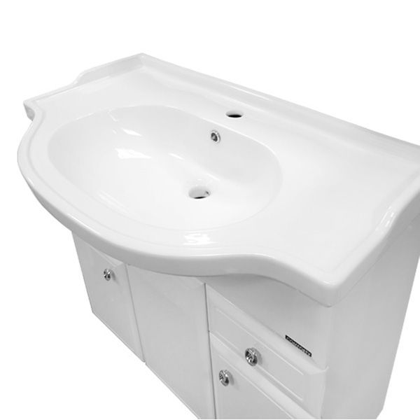 Тумба с раковиной Comforty Сочи 100 4134582 Белая Тумба с раковиной Comforty Сочи 100 4134582 Белая