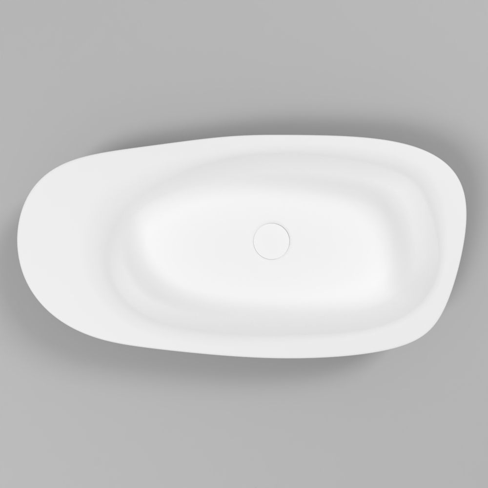 Умывальник WHITECROSS Moonstone F 70x35 (черный/белый мат) иск. камень Умывальник WHITECROSS Moonstone F 70x35 (черный/белый мат) иск. камень