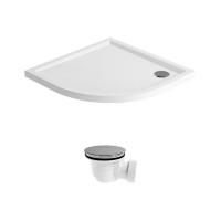 Комплект полукруглого душевого поддона с сифоном Lavinia Boho One 3701180S, 80 х 80 см