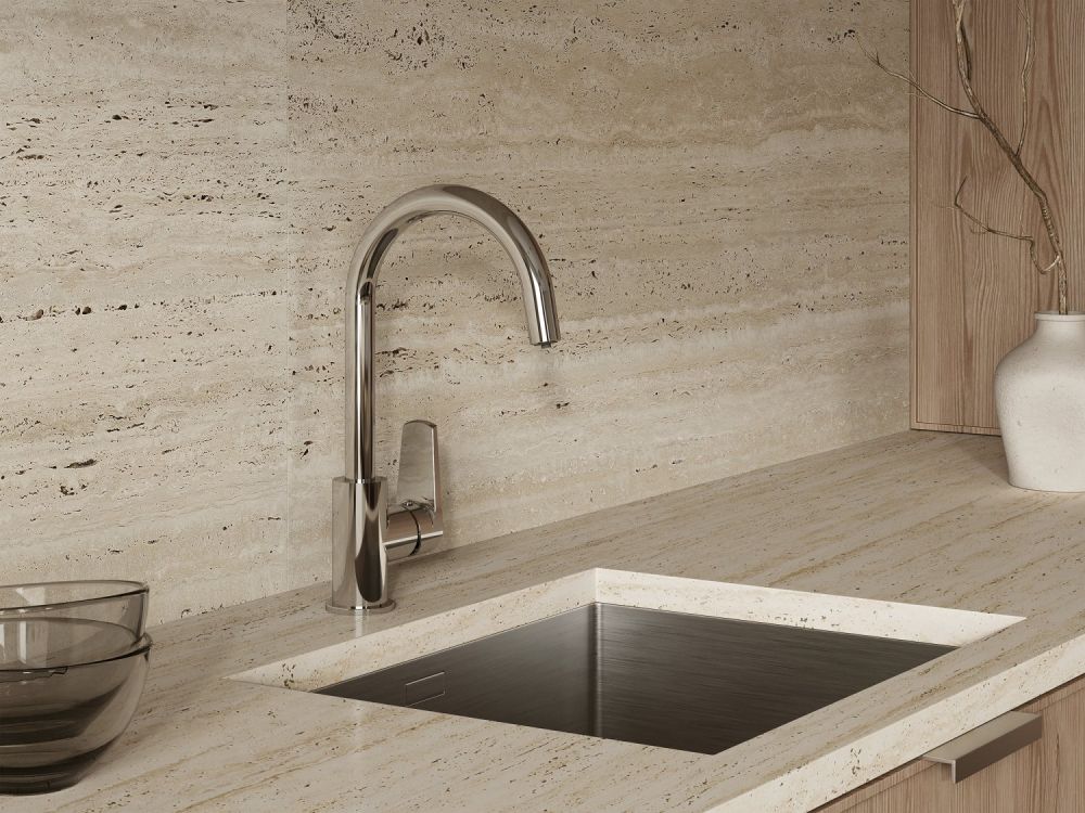 Смеситель для кухни Cersanit MODUO однорычажный с фильтром хром (64839), артикул 64839