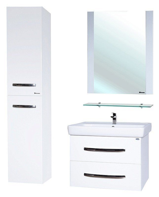 Зеркало Bellezza Рокко 60 4613709030016 с полкой Белое